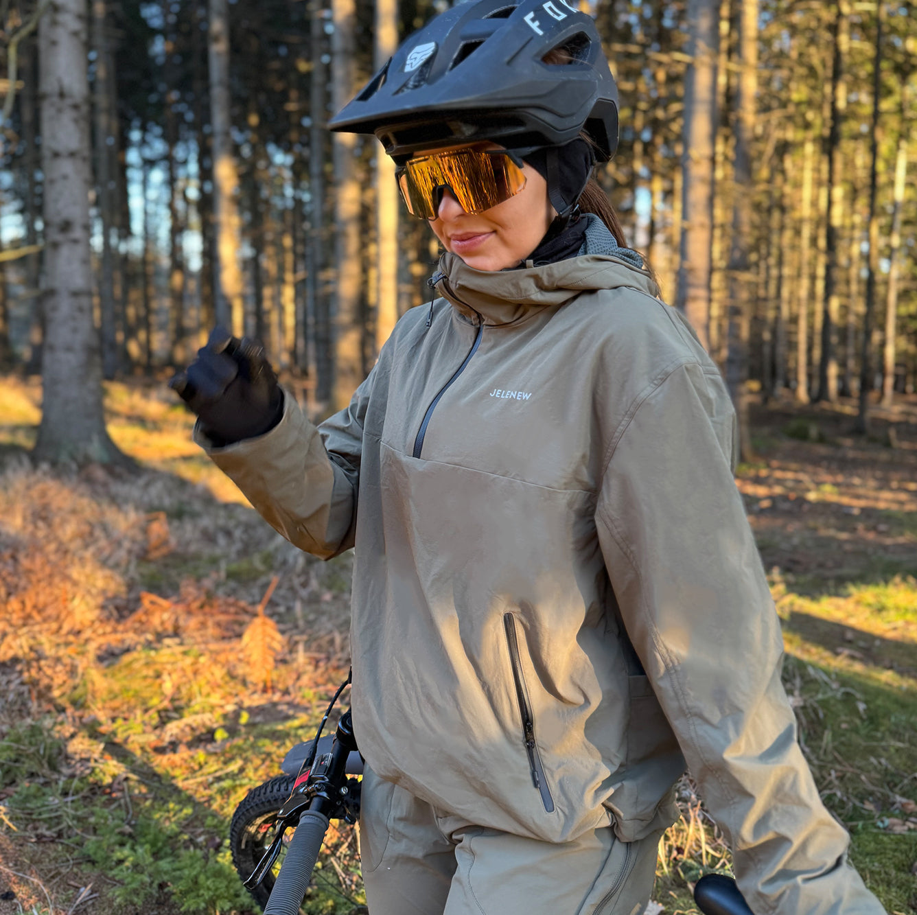 Half-zipped Hooded Jacket