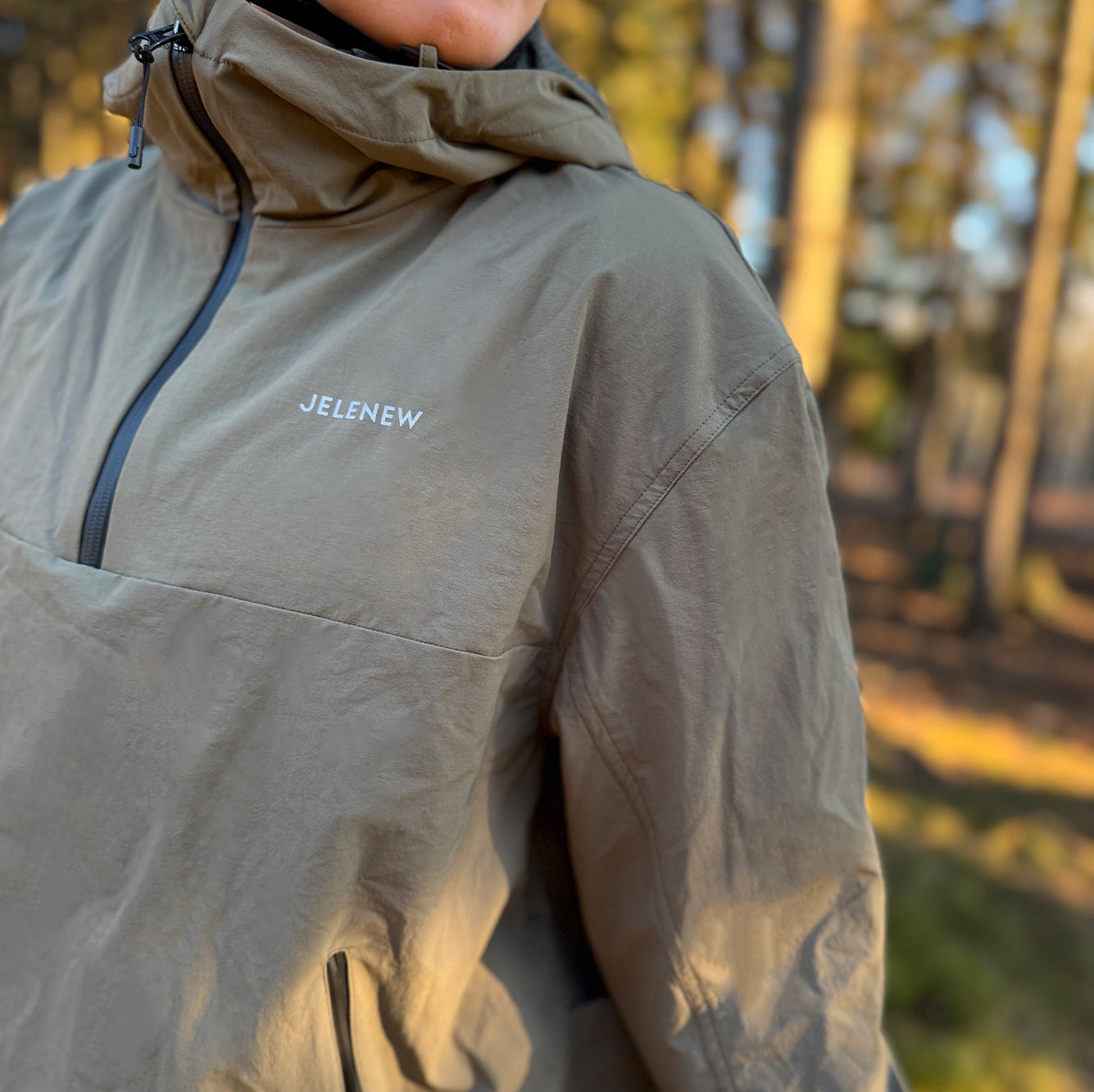 Half-zipped Hooded Jacket