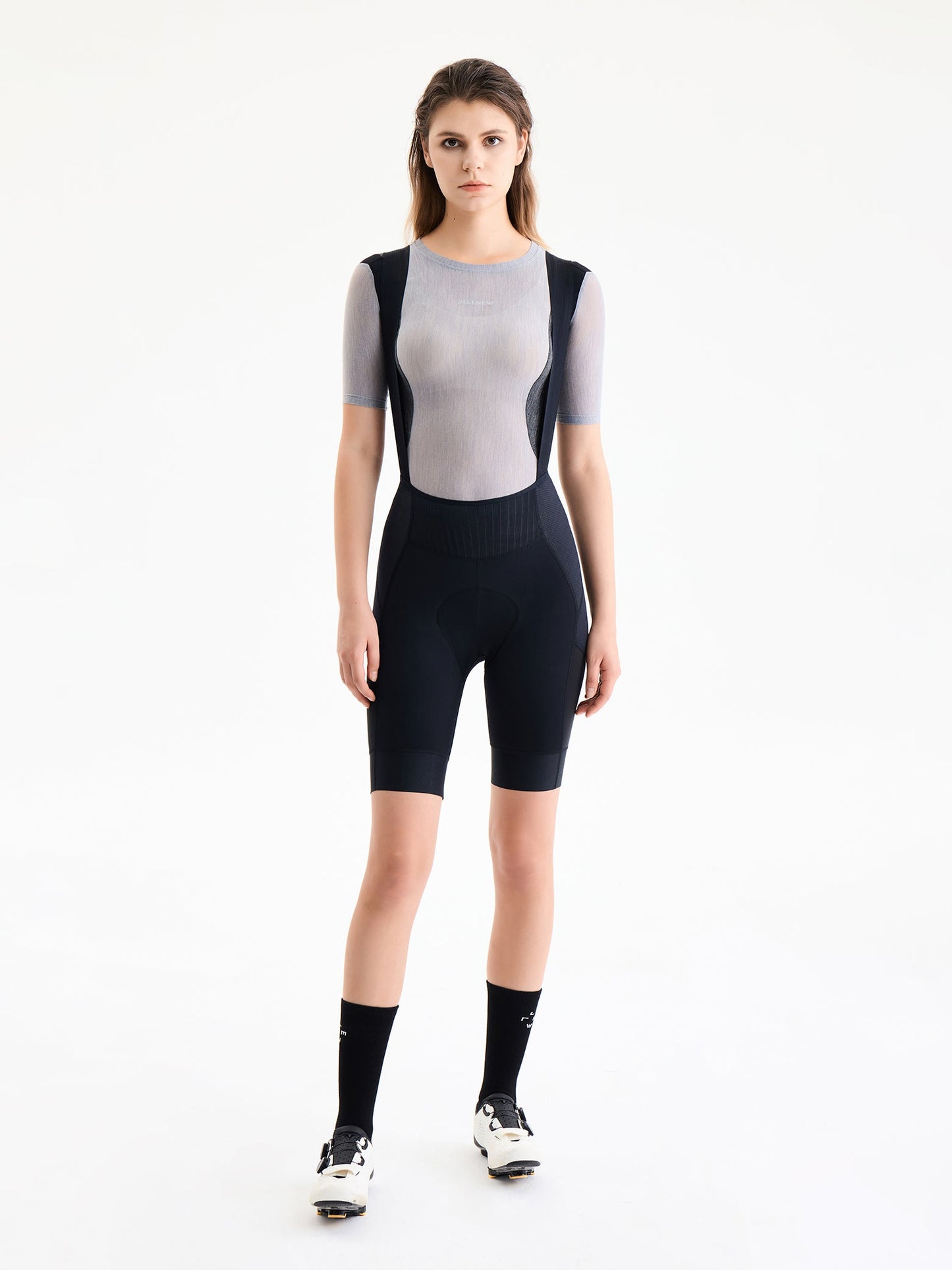 High-rise Back Thermal Bib Shorts