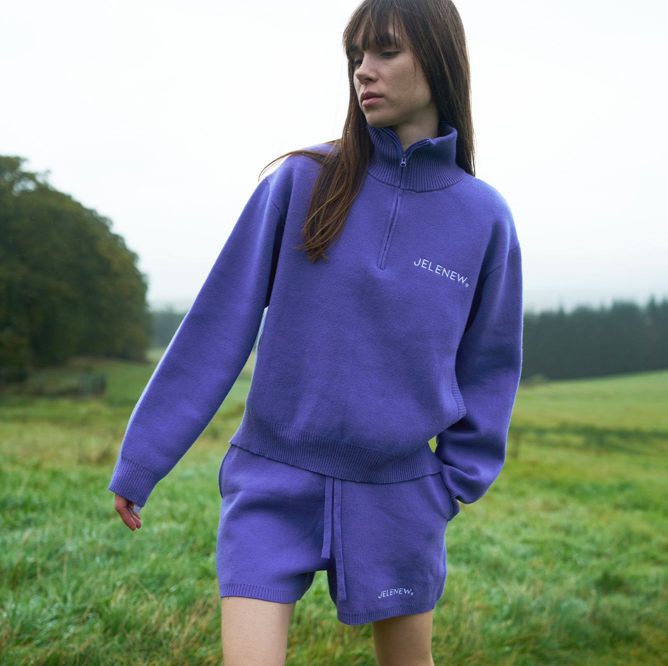 Vintage Knit Half-zip Sweatshirt