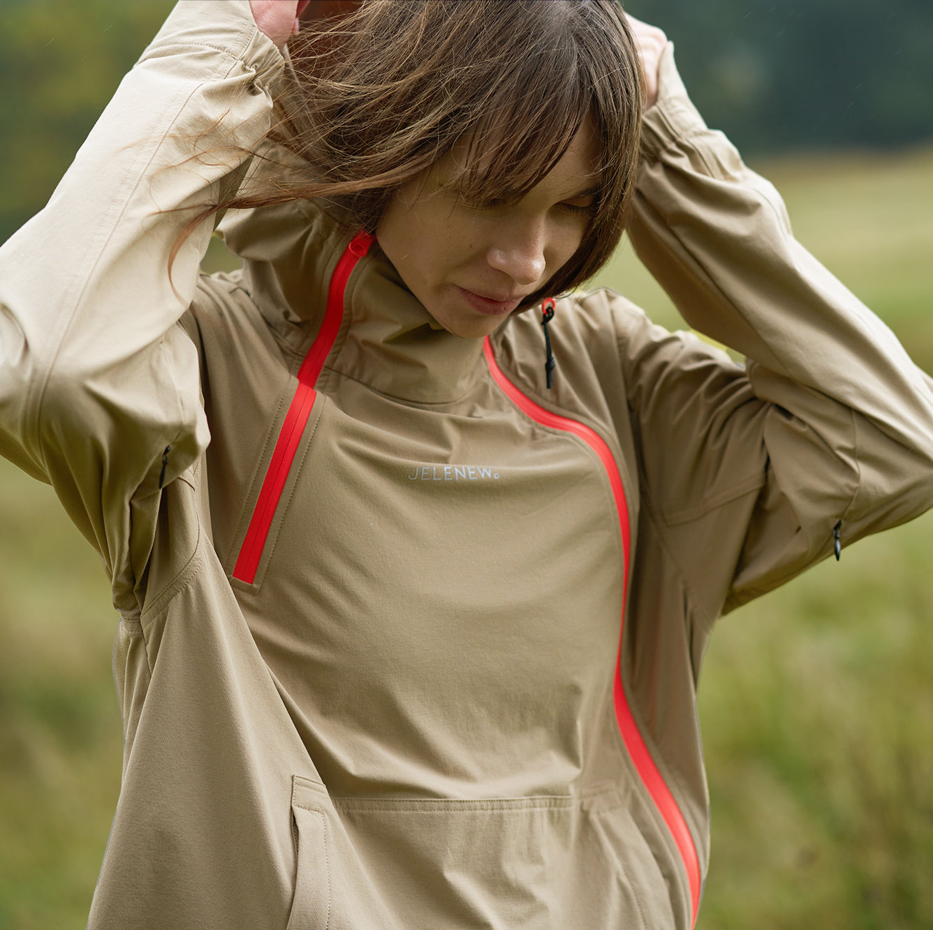 Asymmetrical Zippered Splash-proof Jacket
