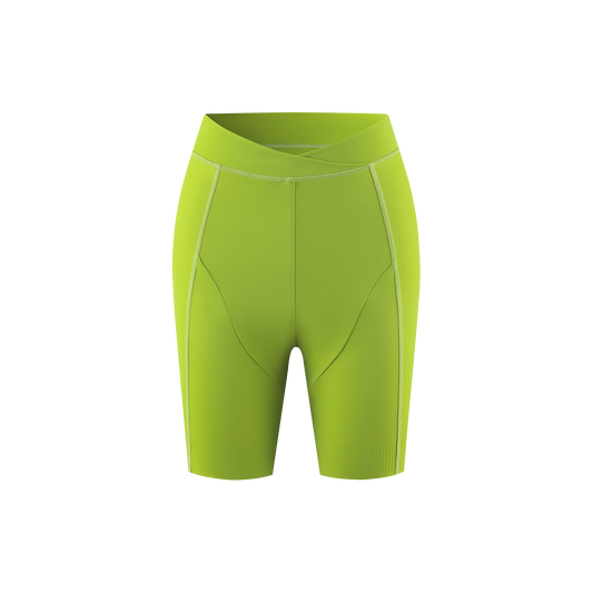 Seamless Cross Waist Cycling Shorts