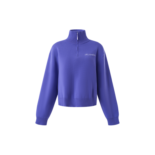 Vintage Knit Half-zip Sweatshirt