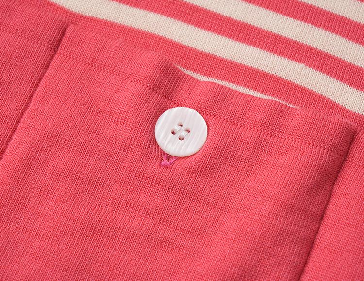 Vintage Half Zip Script Short Sleeve Sweater