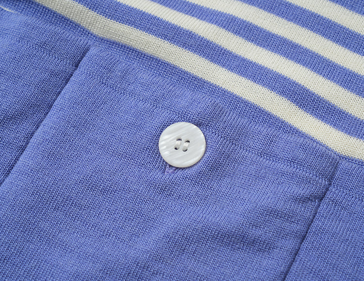 Vintage Half Zip Script Short Sleeve Sweater