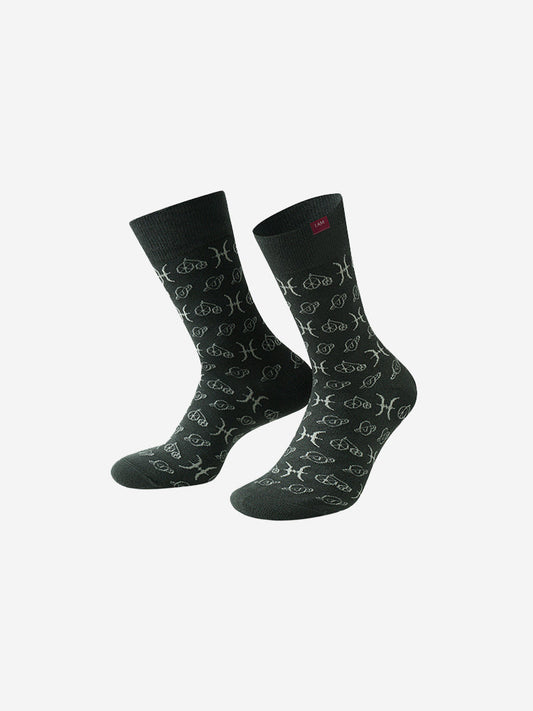 black cycling socks