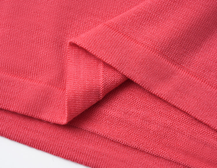 Vintage Half Zip Script Short Sleeve Sweater