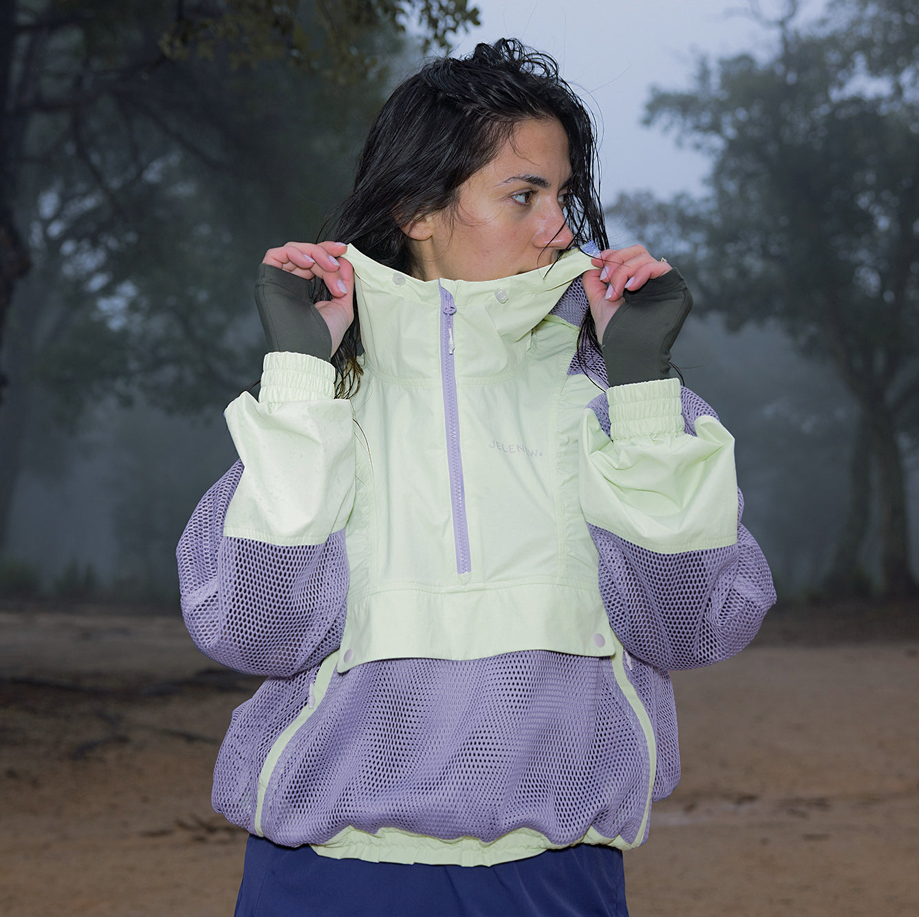 Active Hooded Half-Zip Jacket