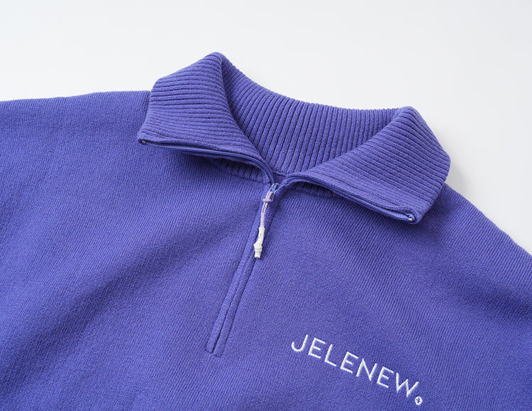 Vintage Knit Half-zip Sweatshirt