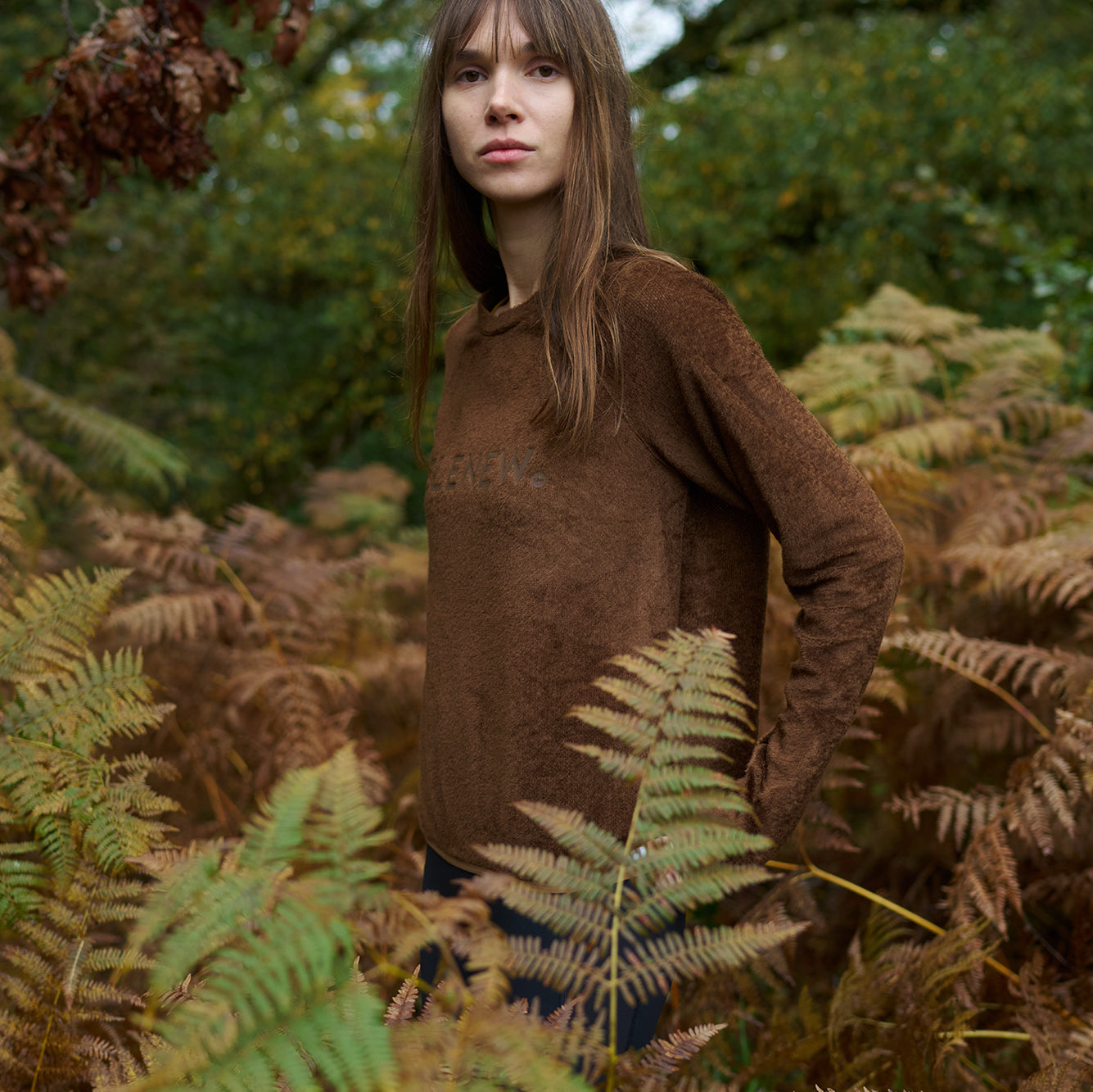 Brushed Long Sleeve Logo T-shirt