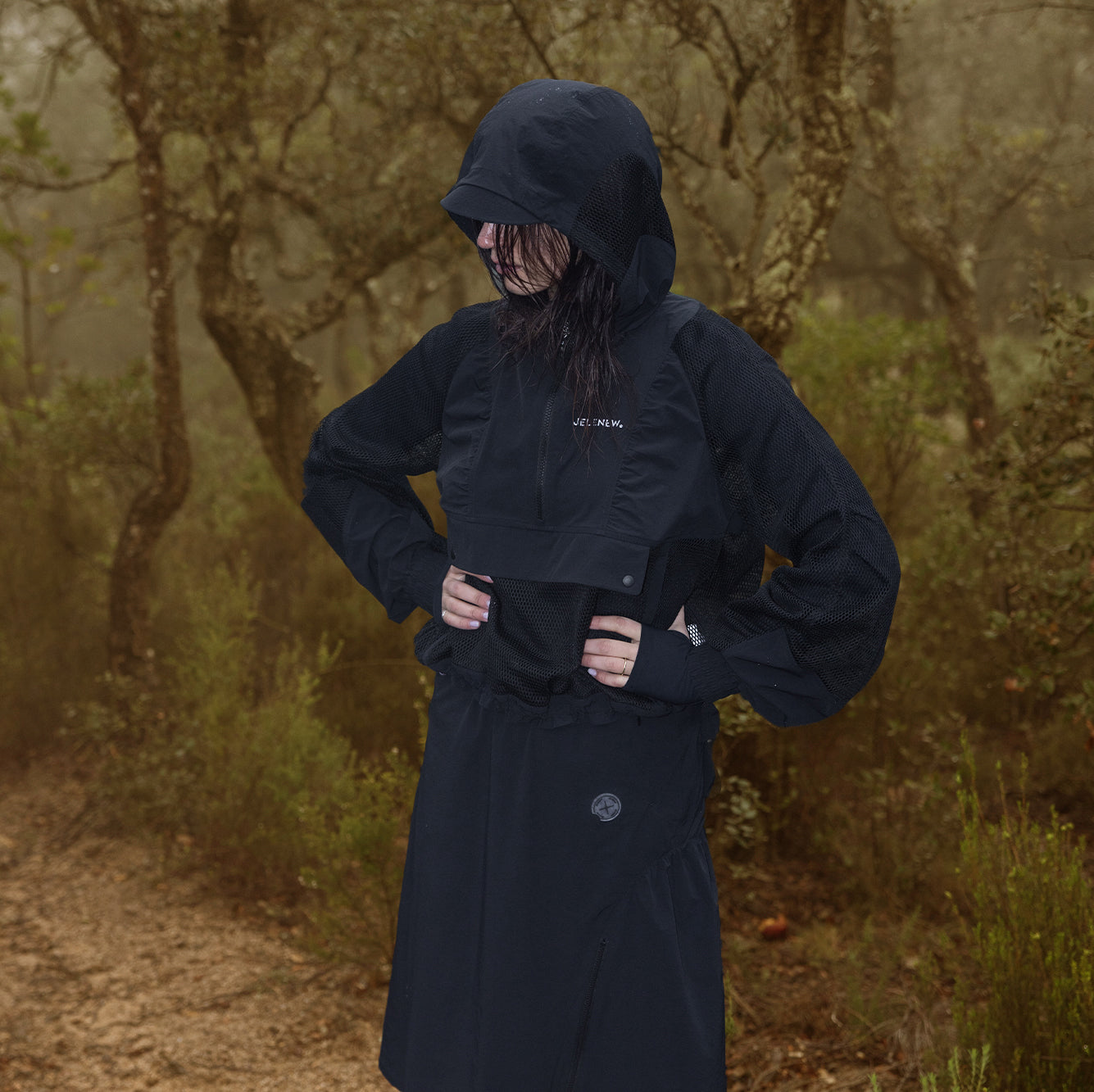 Active Hooded Half-Zip Jacket