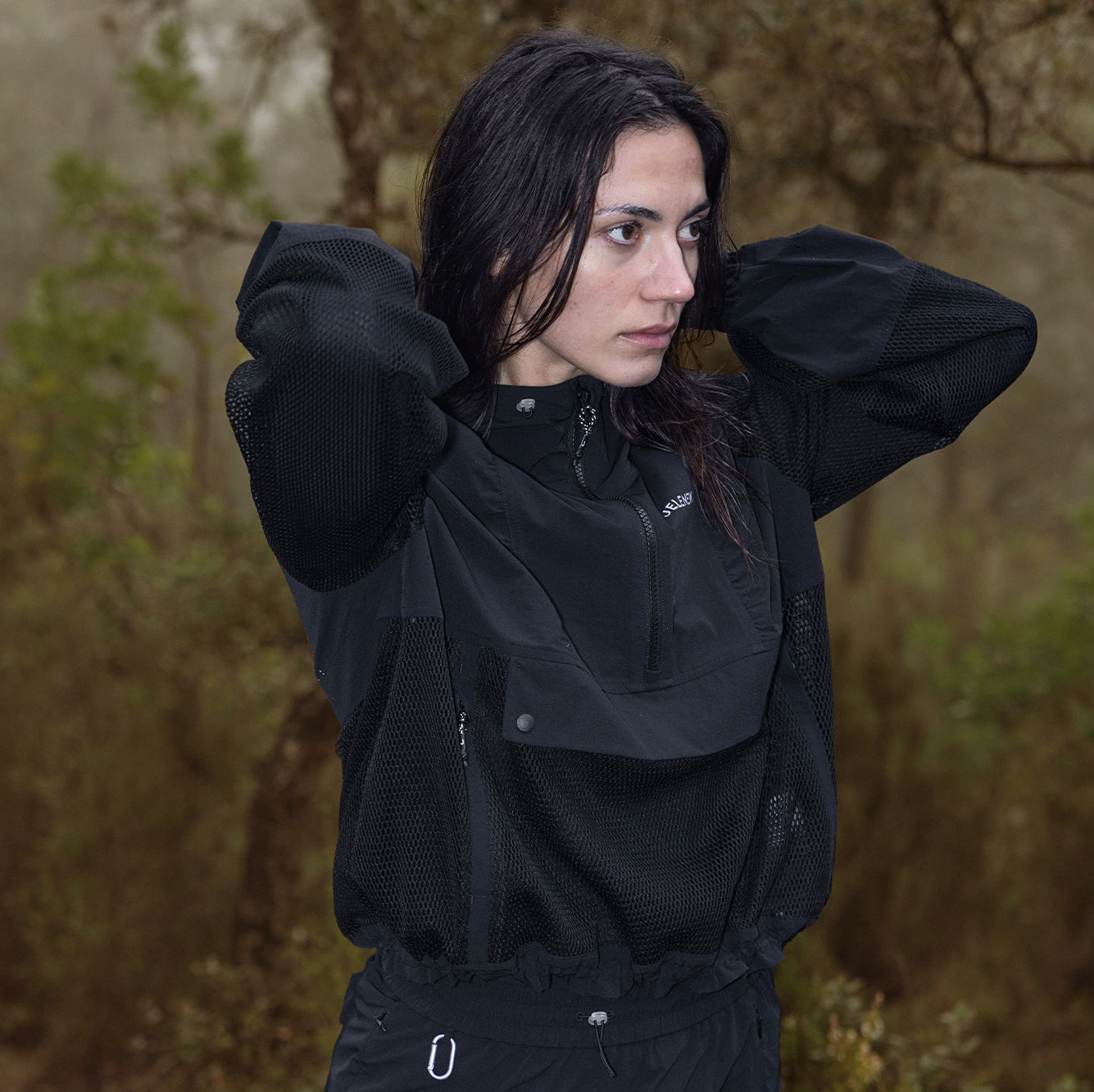 Active Hooded Half-Zip Jacket