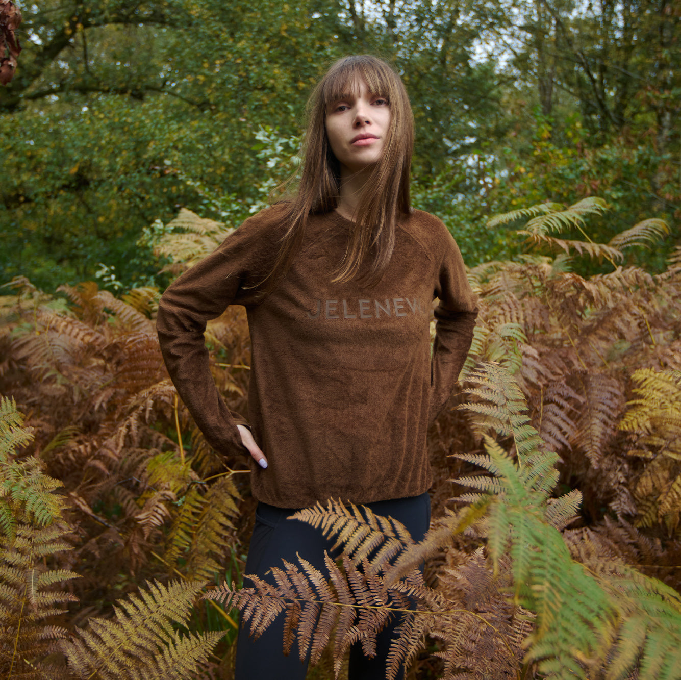 Brushed Long Sleeve Logo T-shirt