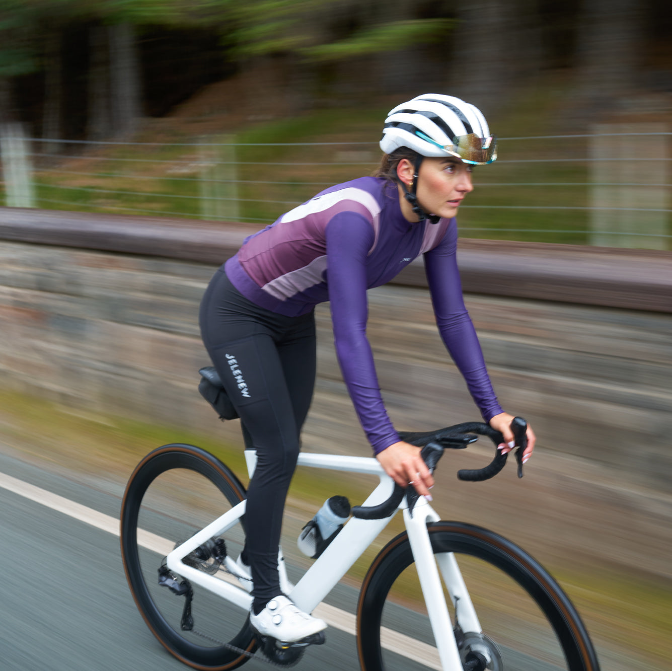 Seamless Cross Waist Cycling Tights