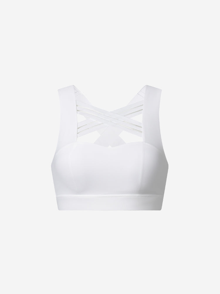 white sports bra for cycling