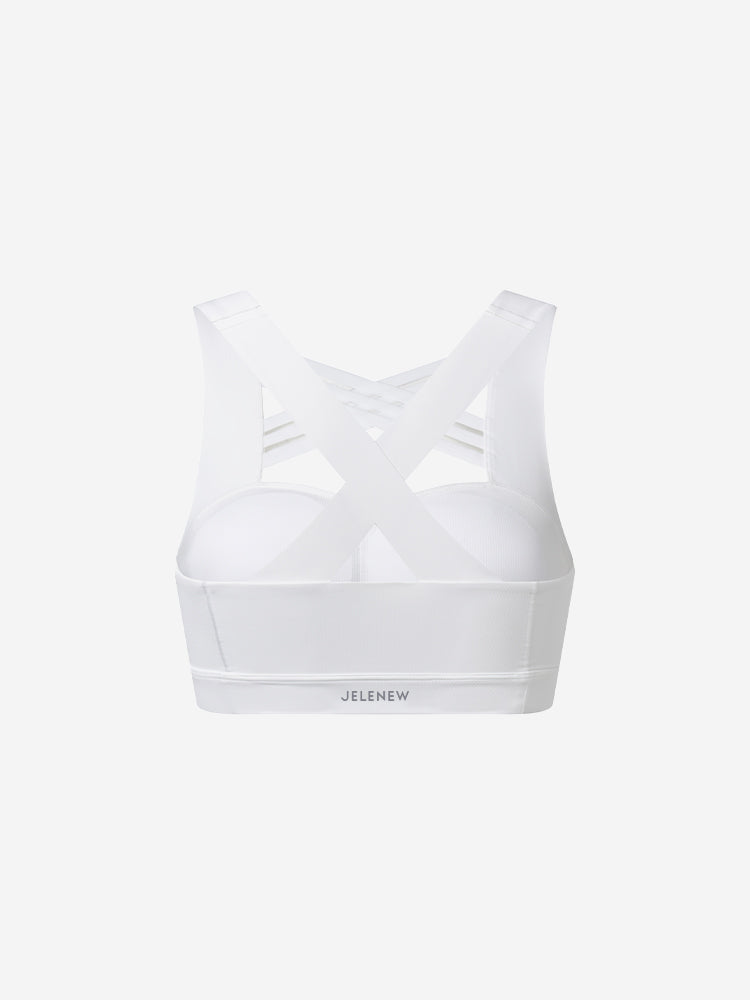women's white sports bra