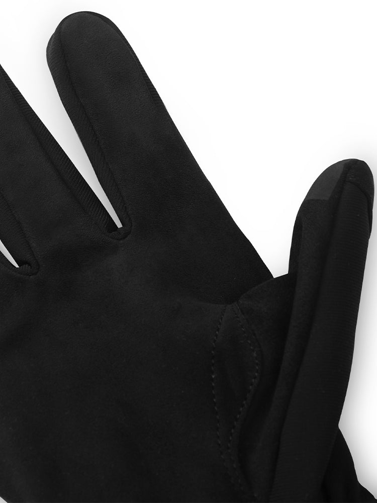 black fleece gloves
